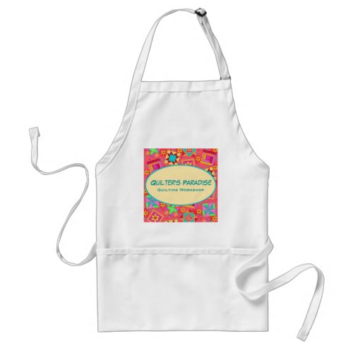 Red Quilt Block Business Apron