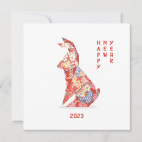 Red Rabbit Origami Year of the Rabbit 2023