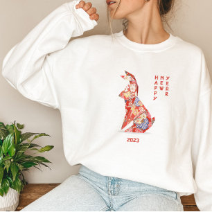 Red Rabbit Origami Year of the Rabbit 2023 Sweatshirt