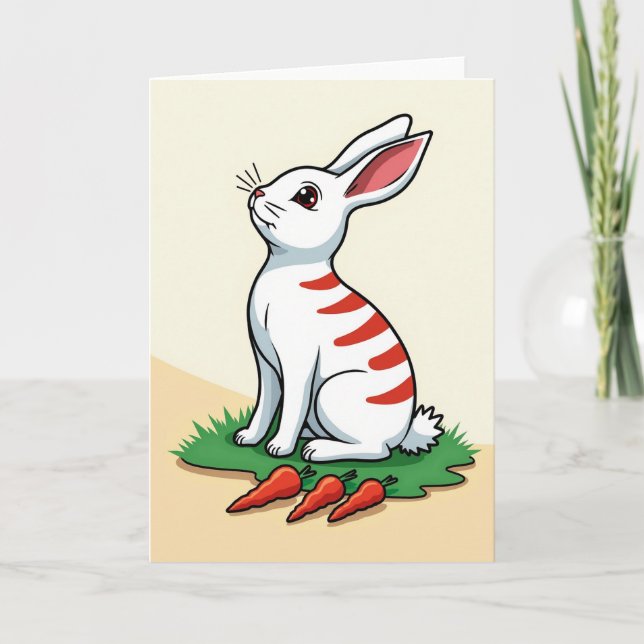 Red Rabbit Root Vegetable Card (Front)