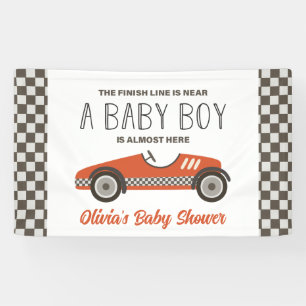 Red Race Car Baby Shower Banner