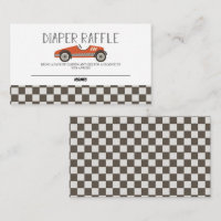 Red Race Car Baby Shower Diaper Raffle