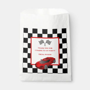 Red Race Car Birthday Party Favor Bags