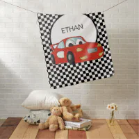 Checkered flag baby discount blanket