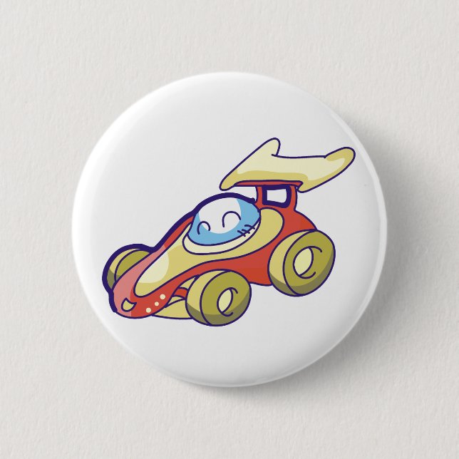Red Race Car Button (Front)