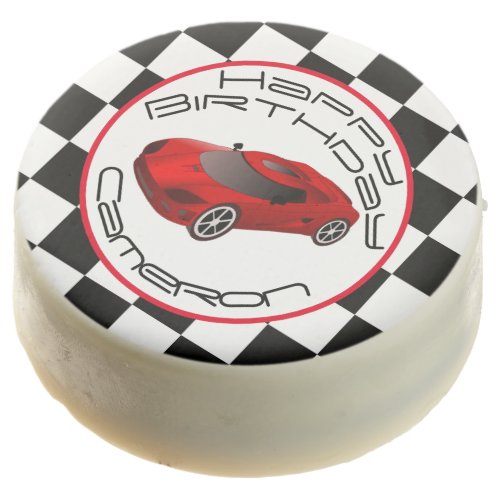 Red Race Car  Custom Birthday Party Chocolate Covered Oreo