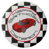 Red Race Car | Custom Birthday Party Chocolate Covered Oreo (Front)