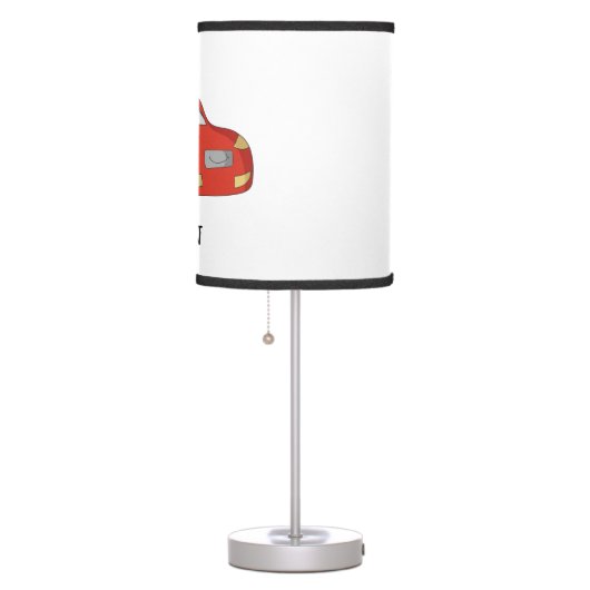 Red Race Car Custom Child's Bedroom  Table Lamp (Right)