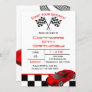 Red Race Car | Custom Kids Birthday Invitation