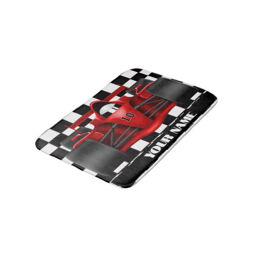 Red Race Car Drag race Rug Mat Home Decor