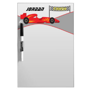 Red Race Car Dry-Erase Board
