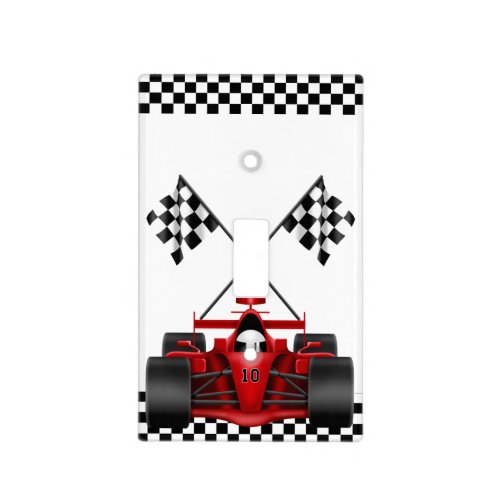Red Race Car Light Switch Cover