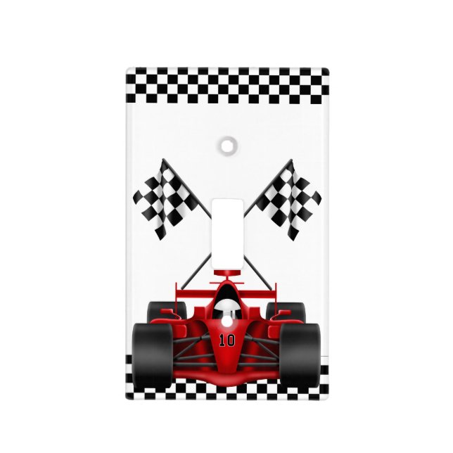 Red Race Car Light Switch Cover (Front)