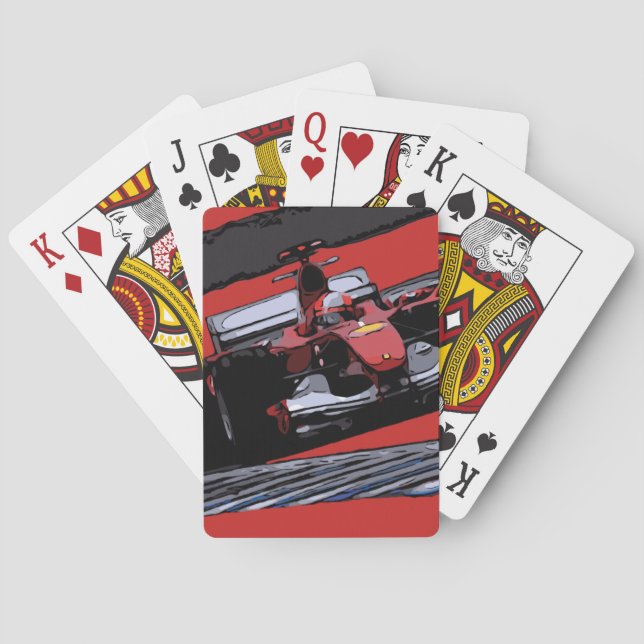 RED RACE CAR - PASSION POKER CARDS (Back)