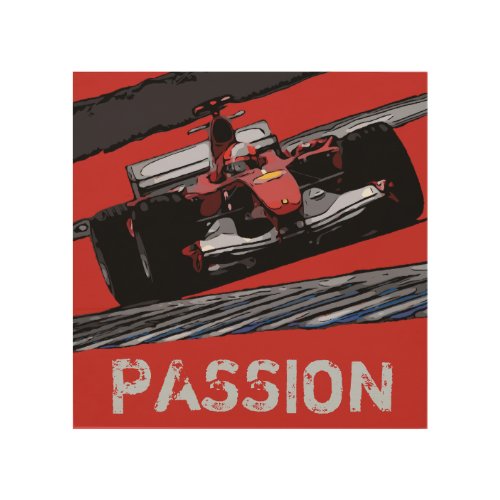 RED RACE CAR _ PASSION WOOD WALL DECOR
