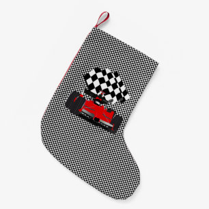 Red Race Car Small Christmas Stocking
