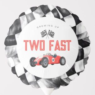 Red Race Car Two Fast 2nd birthday party Balloon
