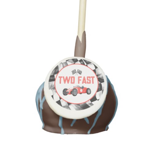 Red Race Car Two Fast 2nd birthday party Cake Pops