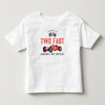 Red Race Car Two Fast Birthday Boy Shirt