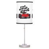 Red Race Car with Checkered Flag Table Lamp (Front)