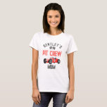 Red Race Pit Crew Mom Birthday Shirt<br><div class="desc">Race on over! Join us in celebrating your little racer in style. Our exciting bundle is here to help you rev up the festivities and make this special day truly memorable for your little racer. So, get ready to start your engines and let the celebration begin! ★ If you need...</div>