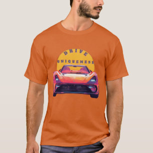 🔥 Red Racer Sunset Drive Speed Style T-Shirt