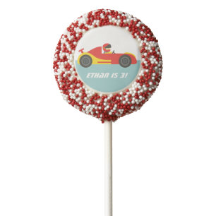 Red Racing Car Boys Birthday Party Treats Chocolate Covered Oreo Pop