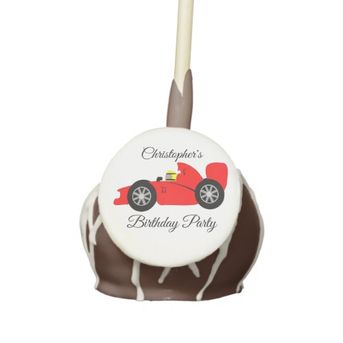 Red Racing Car Cake Pops