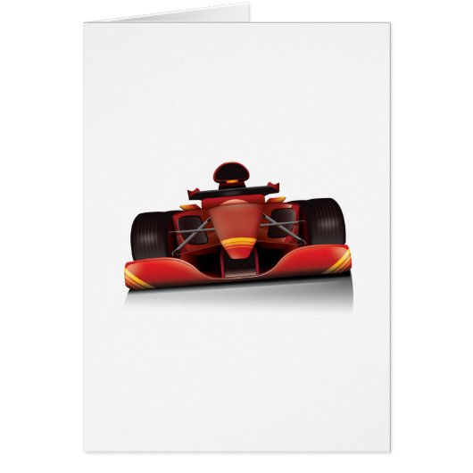 Red Racing Car Cards (Front)