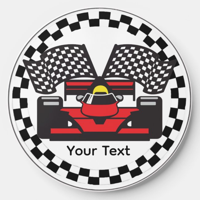 Red Racing Car Design Wireless Charger