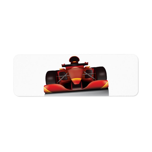 Red Racing Car Label (Front)