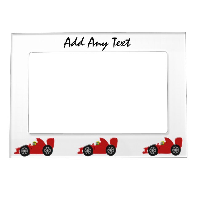 Red Racing Car Magnetic Photo Frame (Front)