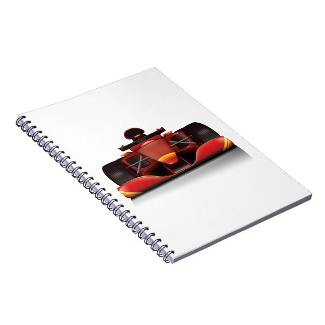 Red Racing Car Notebook (Right Side)