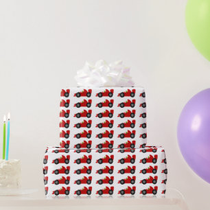 Red Racing Car Wrapping Paper