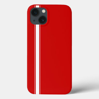 Red Racing Stripe iPhone 13 Case