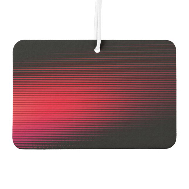 Red Racing Stripes Abstract Art Air Freshener (Back)