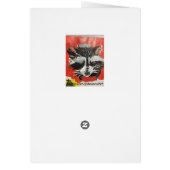 Red Racoon Artistic Painting Cards (Back)