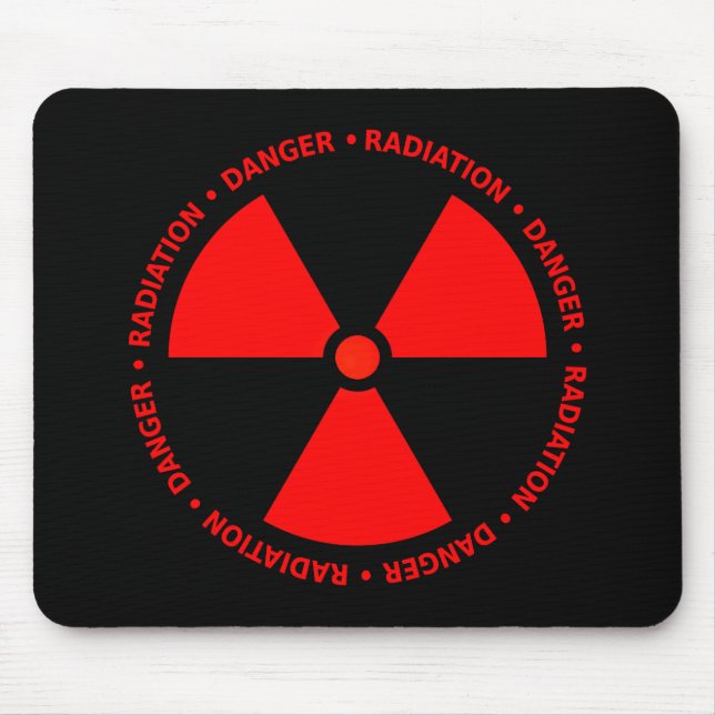 Red Radiation Symbol Mousepad (Front)