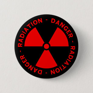Red Radiation Warning Button