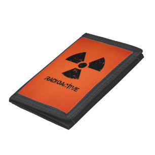 Red Radioactive Symbol Trifold Wallet