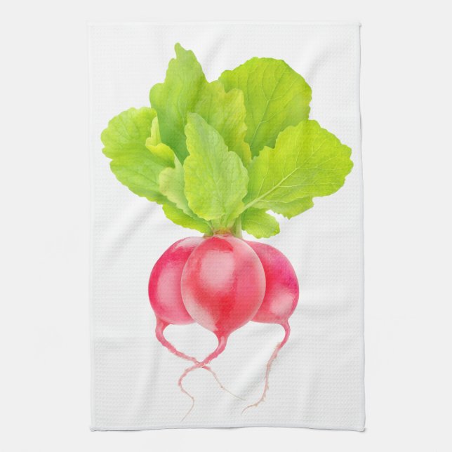 Red radishes towel (Vertical)