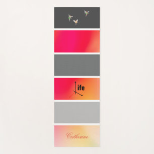 Red Rainbow And Black Pastel Color Custom Yoga Mat