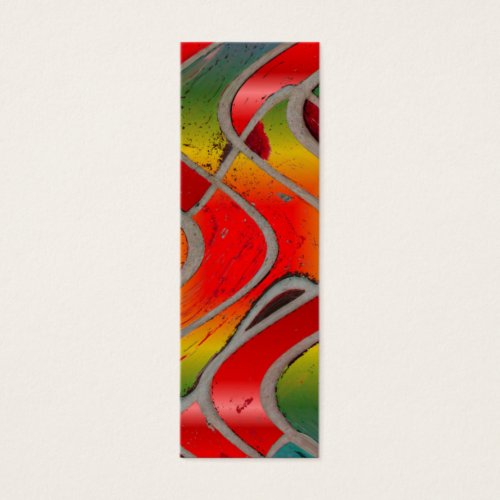 red rainbow bookmark business card