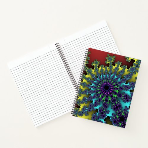 Red Rainbow Burst Notebook