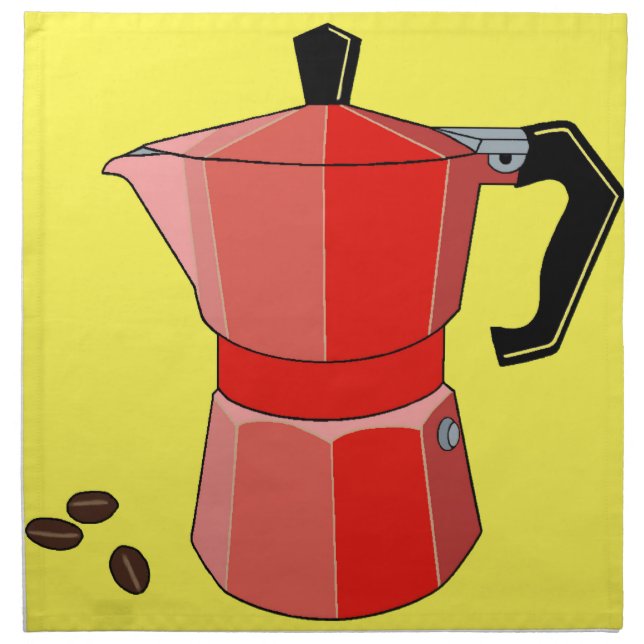 Red Rainbow Espresso Cloth Napkin (Front)