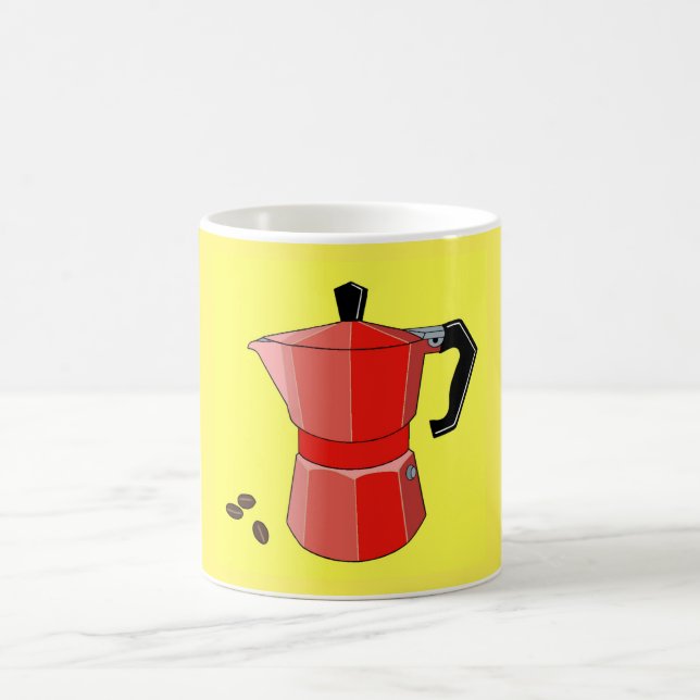 Red Rainbow Espresso Coffee Mug (Center)