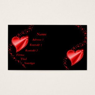 red Rainbow Heart with Stars on black