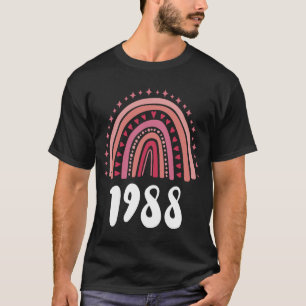 Red Rainbow Year Of Birth 1988 Birthday T-Shirt