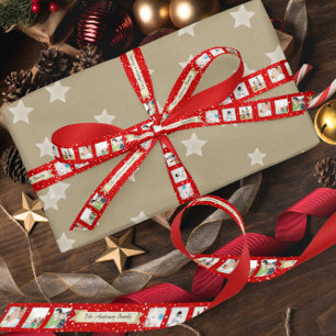 Red Random Dots Merry Little Christmas Satin Ribbon