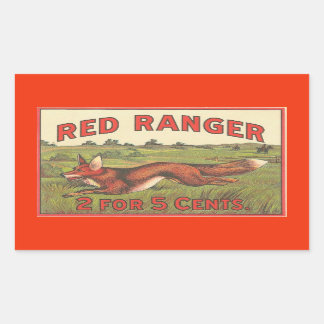 Red Ranger Rectangular Sticker